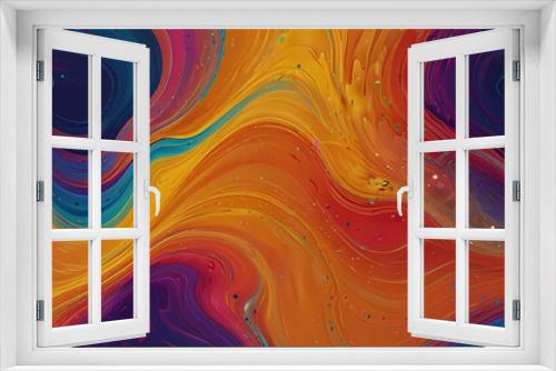 Fluid abstract background with sunset colors theme