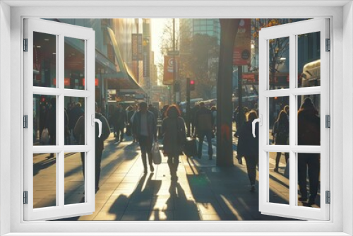 crowds of people in the street