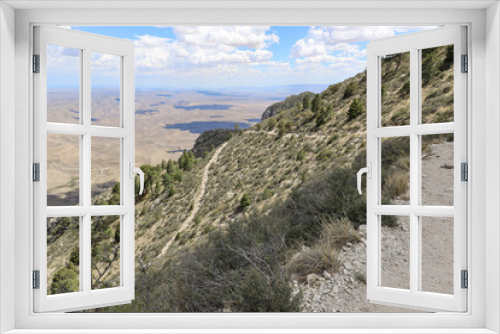 Fototapeta Naklejka Na Ścianę Okno 3D - View from Guadalupe Peak Trail at Guadalupe Mountains National Park, Texas