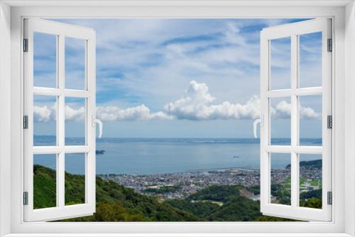 Fototapeta Naklejka Na Ścianę Okno 3D - 夏の三ヶ根山から三河湾を眺める
