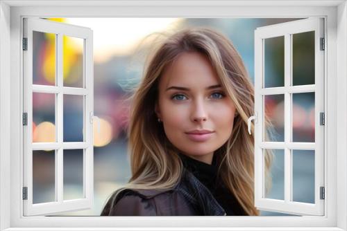 Young Woman in Urban Sunset Portrait