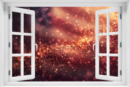 Abstract glittering lights with a mesmerizing bokeh effect creating a magical and dreamy atmosphere in warm hues.