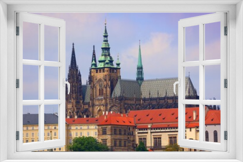 Fototapeta Naklejka Na Ścianę Okno 3D - Hradcany in Prague city, Czech Republic