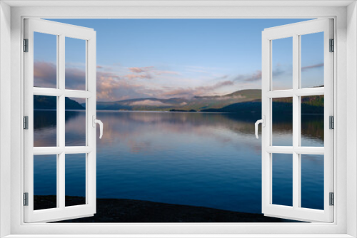 Fototapeta Naklejka Na Ścianę Okno 3D - Byglandsfjord Lake in Norway is, a beautiful mountain lake at sunrise in Southern Norway
