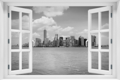 Fototapeta Naklejka Na Ścianę Okno 3D - New York skyline. Black and white.