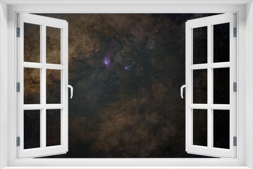 Fototapeta Naklejka Na Ścianę Okno 3D - Stellar clouds, nebulae and a multitude of stars in the Milky Way