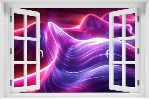 Dynamic Neon Lines - Luminous Ribbons of Light forming an Ethereal Energy Field
