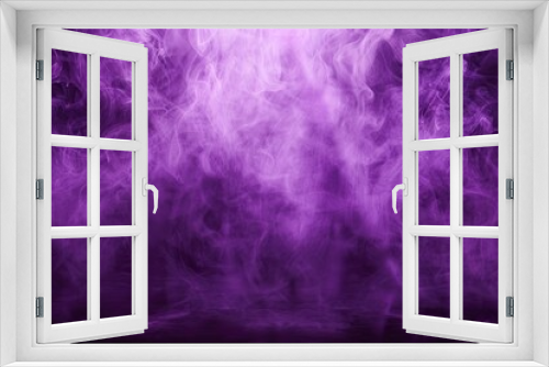 Mesmerizing purple mist creates an ethereal background.