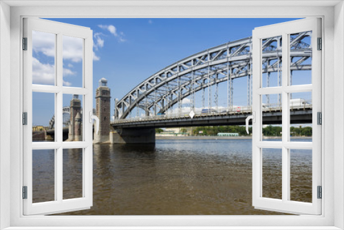 Fototapeta Naklejka Na Ścianę Okno 3D - Peter the Great Bridge