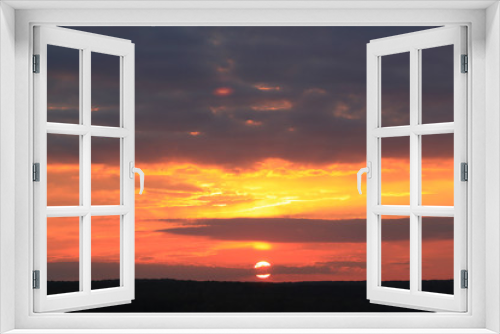 Fototapeta Naklejka Na Ścianę Okno 3D - Beautiful sunny sunset