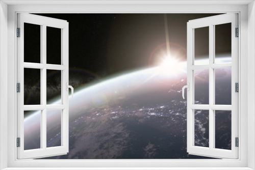 Fototapeta Naklejka Na Ścianę Okno 3D - Terre vue de l'espace