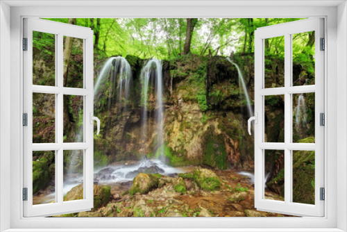 Fototapeta Naklejka Na Ścianę Okno 3D - Waterfall Hajske in Slovakia