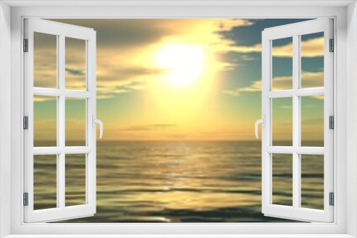 Fototapeta Naklejka Na Ścianę Okno 3D - Sea sunset. Panorama.