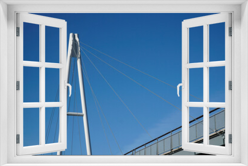 Fototapeta Naklejka Na Ścianę Okno 3D - Cable-stayed bridge and cloudless sky
