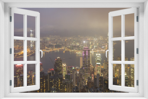 Fototapeta Naklejka Na Ścianę Okno 3D - Hong Kong city