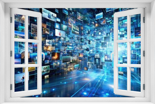 Exploring the complexities of the digital world through abstract stock images , technology, data, information, virtual, network, connection, communication, internet, code, binary