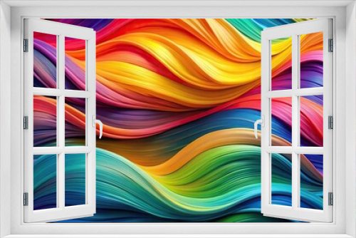 Abstract waves of vibrant colors flowing in harmony , vibrant, abstract, waves, color, flow, harmony, artistic, colorful, energy, motion, dynamic, fluid, design, pattern, background, vibrant