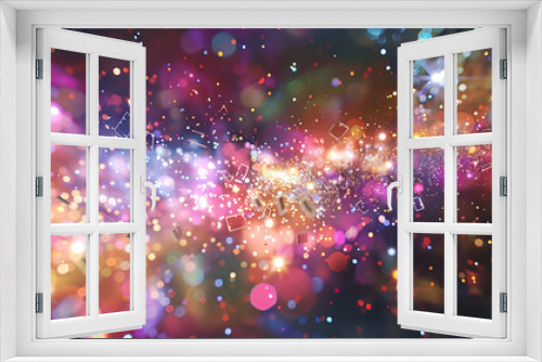 Discount Galaxy: Abstract galaxy filled with stars made of sale tags and discount percentages
