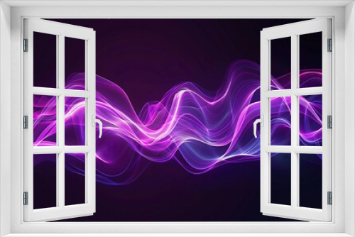 A purple wavy lines and dots. Purple background
