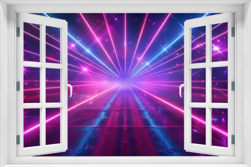 Neon Laser Light Show Background