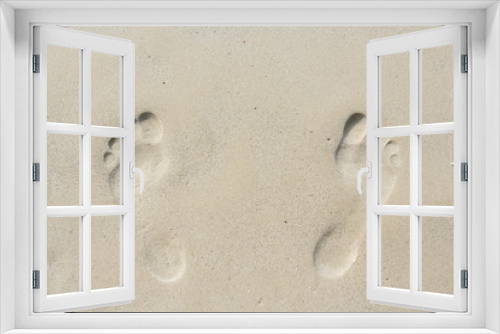 Fototapeta Naklejka Na Ścianę Okno 3D - Footprint on the sand