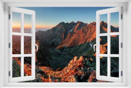 Fototapeta Naklejka Na Ścianę Okno 3D - Panorama mountain autumn landscape