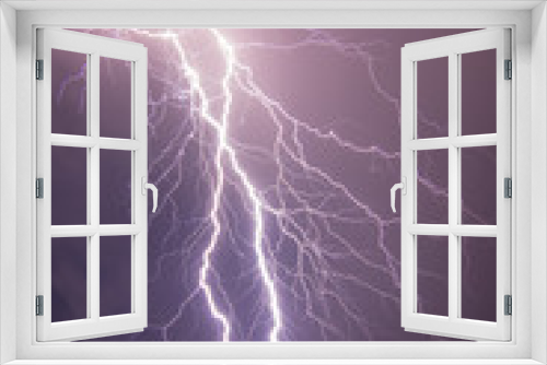 Fototapeta Naklejka Na Ścianę Okno 3D - Thundebolts and lightnings in a stormy night