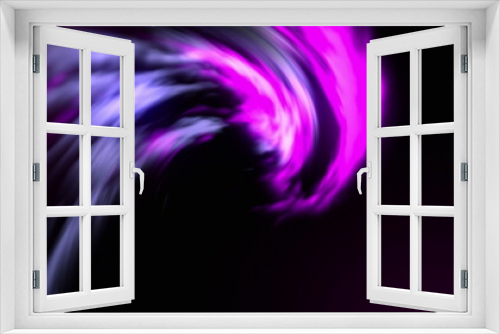 Fototapeta Naklejka Na Ścianę Okno 3D - Image of glowing purple and blue digital wave moving against black background