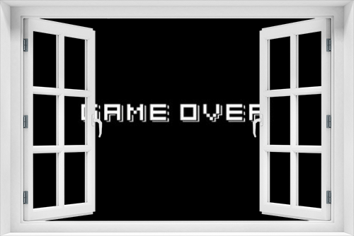 Retro Game Over Text on Black Background