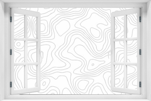 Vector geography landscape Topo contour map on white background, Topographic contour lines. Seamless pattern with lines Topographic map. Geographic mountain relief diagram line wave carve pattern.