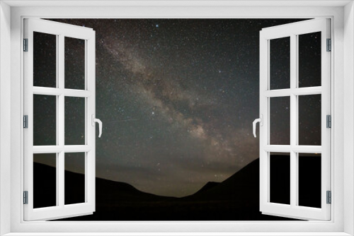 Fototapeta Naklejka Na Ścianę Okno 3D - the starry sky with the Milky Way in the mountains
