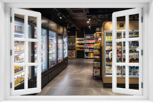 A variety of refrigerators in a convenience store where each one looks ready to meet customers' needs.