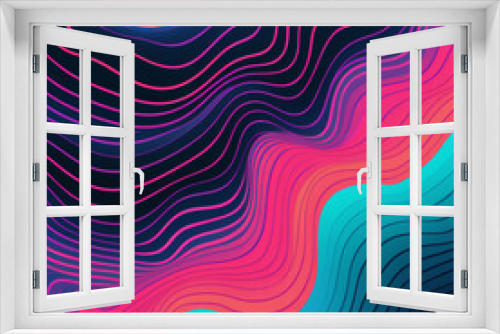 Pastel neon vector line work background