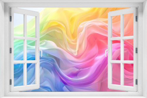 A colorful background of rainbow wavy pattern.