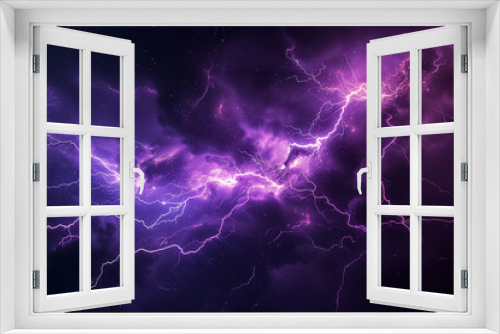 Lightning effect strike on dark backgrounds 3d rendering


