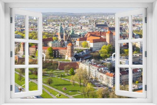 Fototapeta Naklejka Na Ścianę Okno 3D - Panorama of beautiful Krakow, former capital city of Poland, Eur
