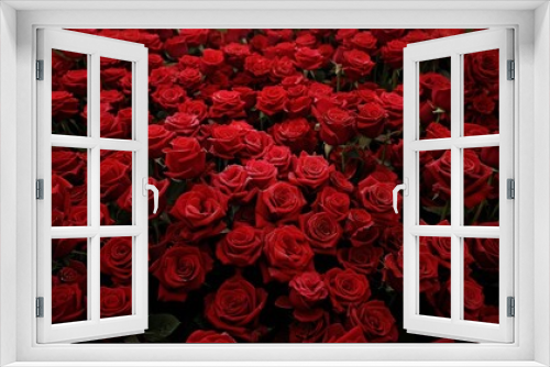 only red roses, covering all the space