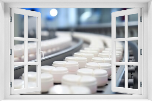 pharmaceutical medicine tablet pill background at pharmacy industry manufacture.