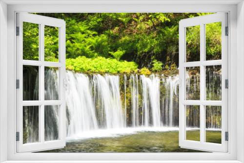 Fototapeta Naklejka Na Ścianę Okno 3D - Karuizawa Shiraito Waterfall, Nagano, Japan