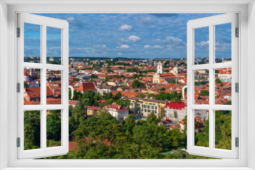 Fototapeta Naklejka Na Ścianę Okno 3D - Panoramic view of the old town of Vilnius, Lithuania