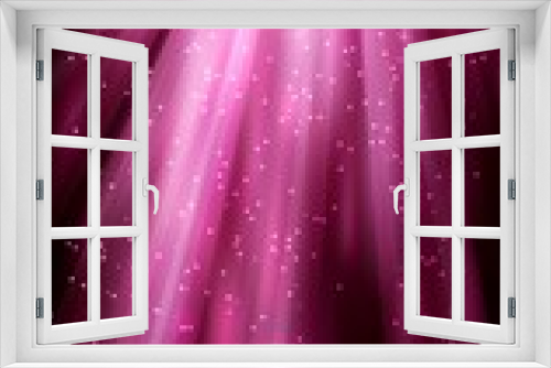 Radiant pink light burst on dark pink background with golden sparkles  abstract beautiful rays