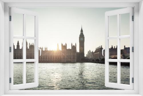 Fototapeta Naklejka Na Ścianę Okno 3D - Big Ben and Westminster at sunset, London, UK