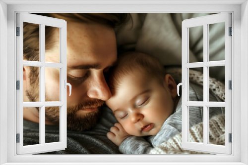 father holding newborn baby