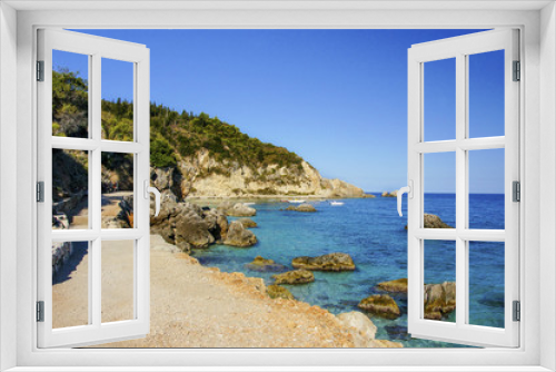 Fototapeta Naklejka Na Ścianę Okno 3D - Grecka plaża