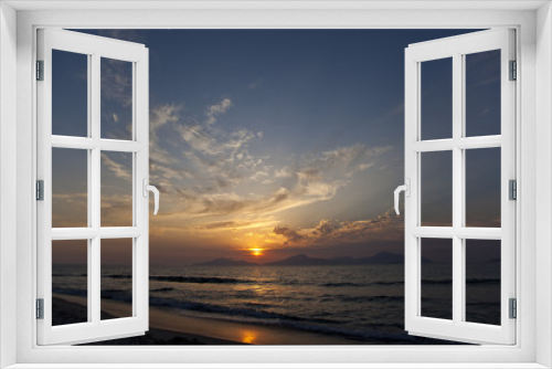 Fototapeta Naklejka Na Ścianę Okno 3D - Sonnenuntergang Insel Kos