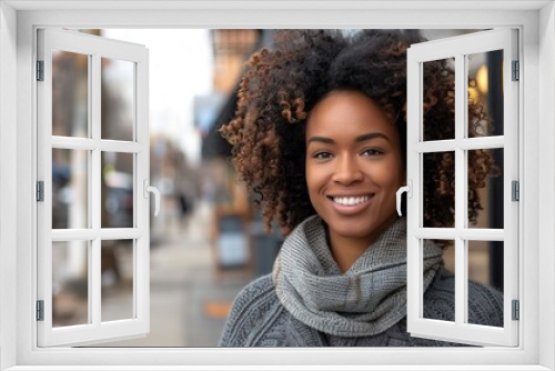 woman smiling	