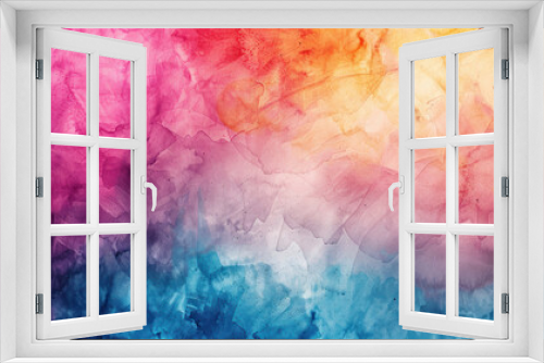 Abstract watercolor background with vibrant colors and paper texture