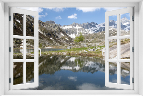 Fototapeta Naklejka Na Ścianę Okno 3D - Cornisello lake, Adamello Brenta