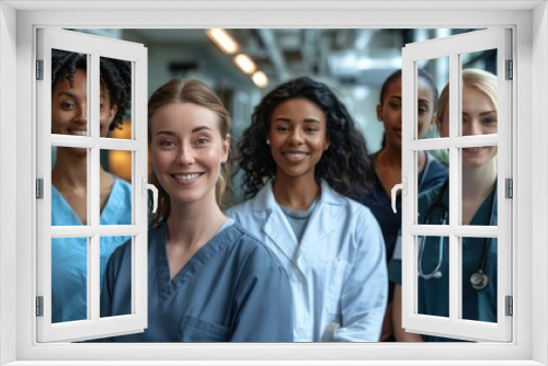 Joyful Healthcare Team in Diversity: A Group of Professionals Poses Happily Together