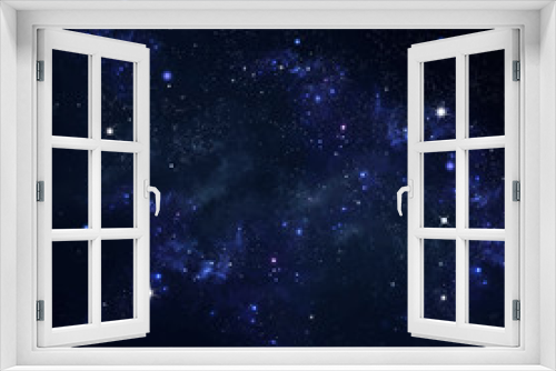 Fototapeta Naklejka Na Ścianę Okno 3D - deep space, abstract blue background 
